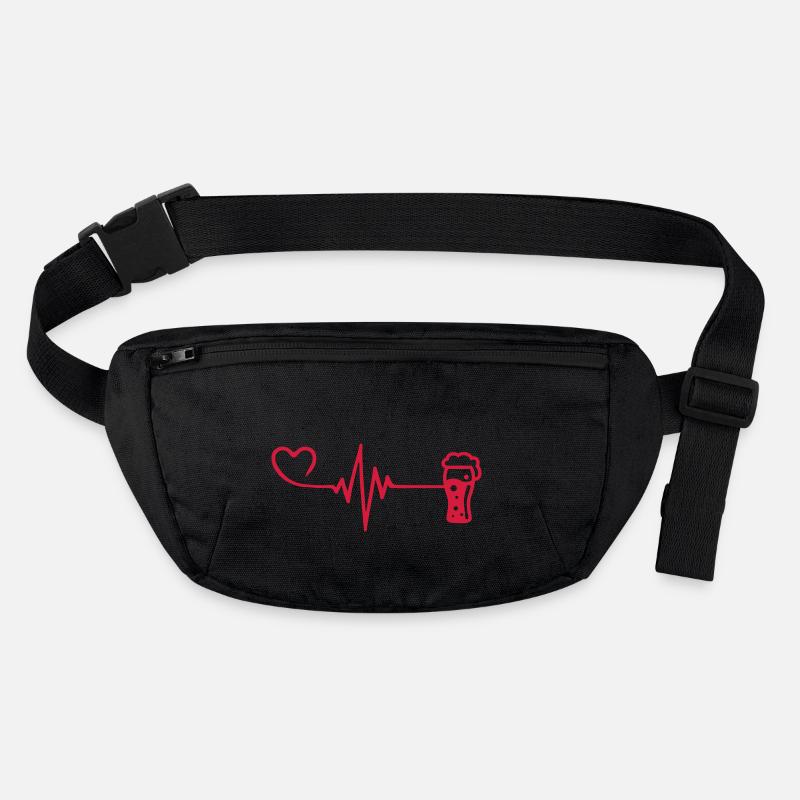 Beer Pulse Heart Love Stanley/Stella recycled Hip Bag 