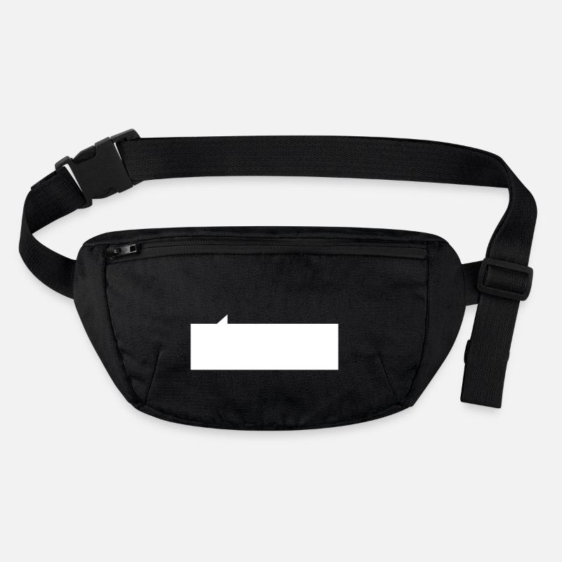 carré bulle de la parole - Sac banane recyclé Stanley/Stella - noir