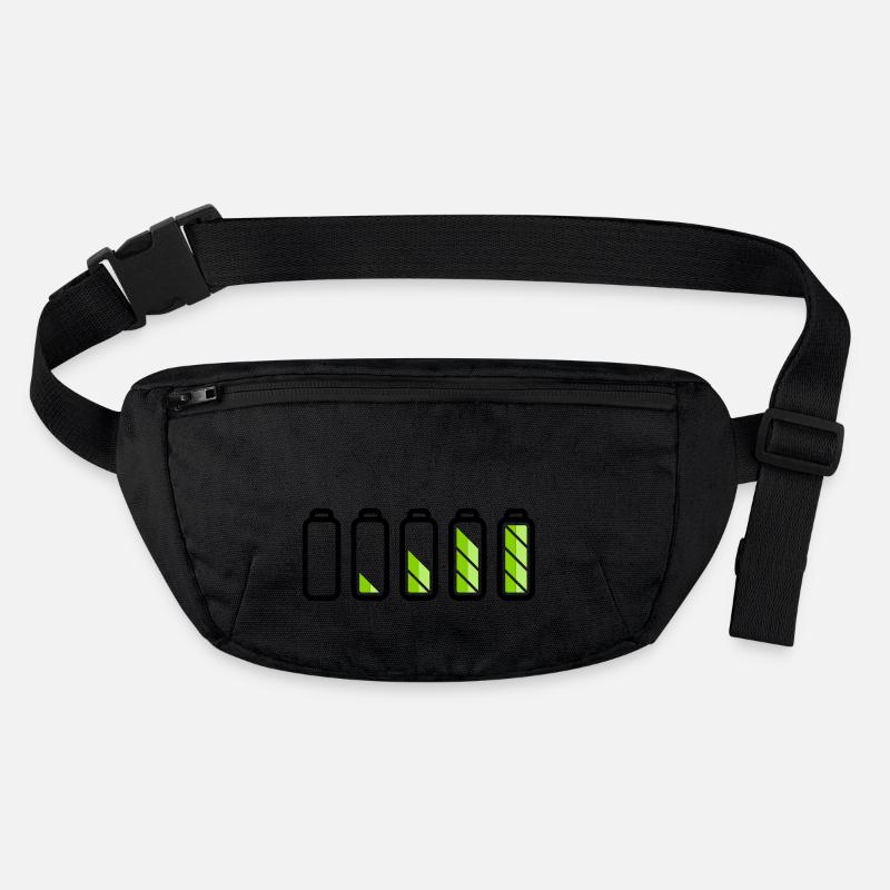 battery_loading - Sac banane recyclé Stanley/Stella - noir