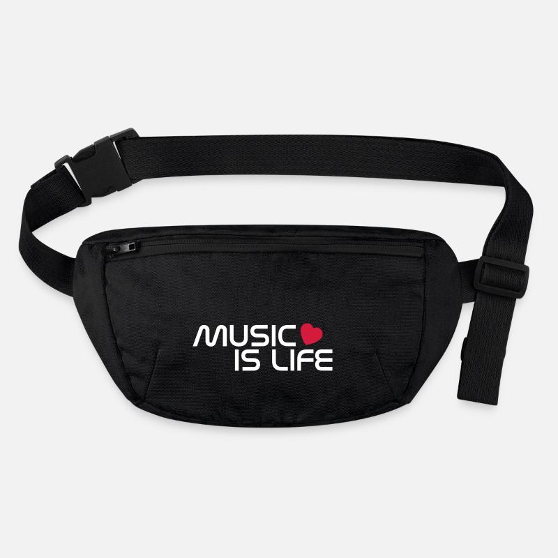 music is life heart DE Stanley/Stella recycelte Gürteltasche