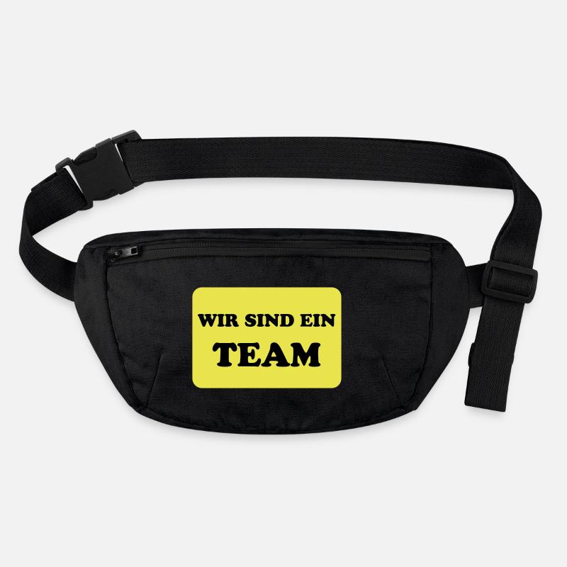 Team und Teamwork - Stanley/Stella recycelte Gürteltasche - Schwarz