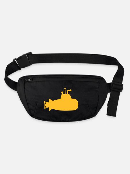 U-Boot Unterseeboot Gelb Tauchgang Tauchboot Logo - Stanley/Stella recycelte Gürteltasche - Schwarz - Vorne