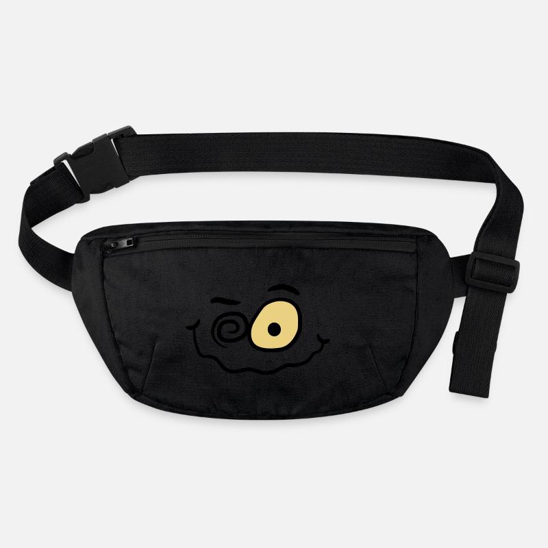Crazy funny insane smiley face Stanley/Stella recycled Hip Bag 