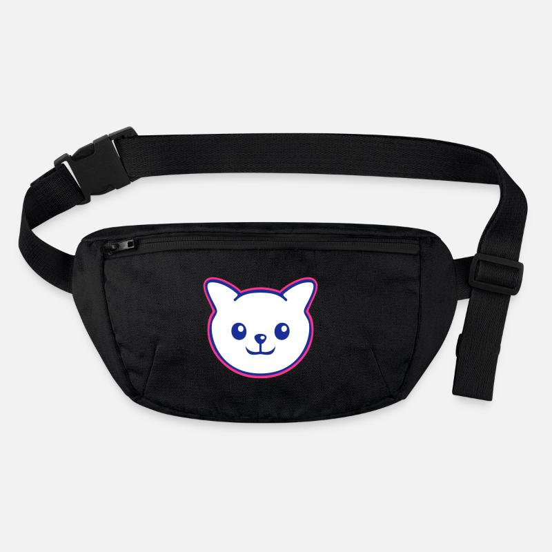 Jolie chatte Ayant l’air heureuse Joyeuse Souriante Sac banane recyclé Stanley/Stella