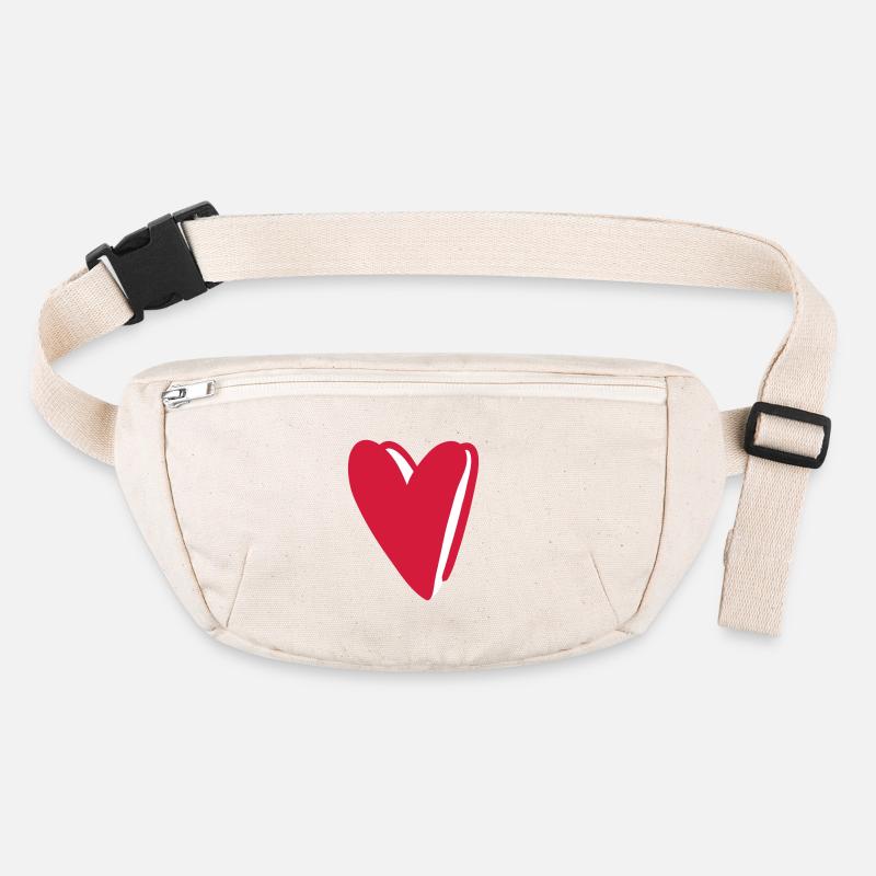 Big red heart Stanley/Stella recycled Hip Bag 