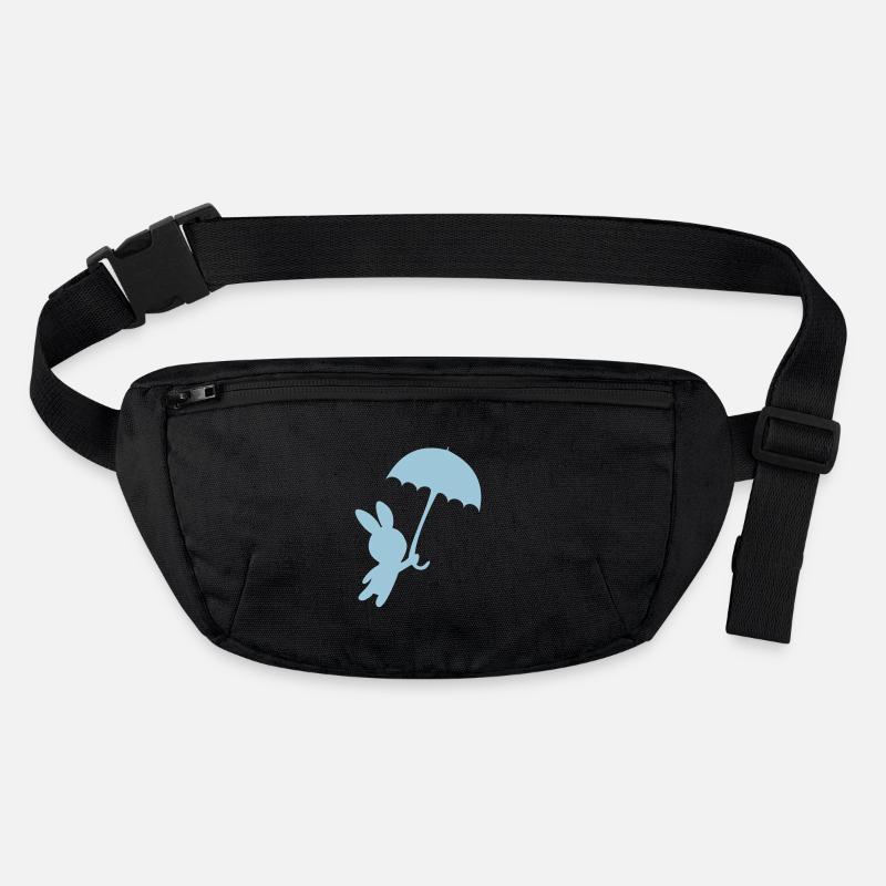 Bunny rabbit umbrella autumn fly hare Stanley/Stella recycled Hip Bag 