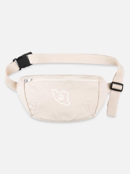 Iran Frieden - Stanley/Stella recycelte Gürteltasche - Naturweiß - Vorne
