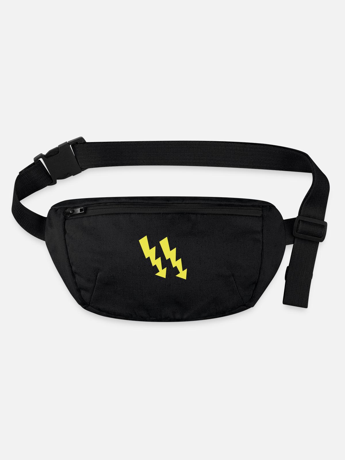 Flashes - Stanley/Stella recycled Hip Bag - black - Front