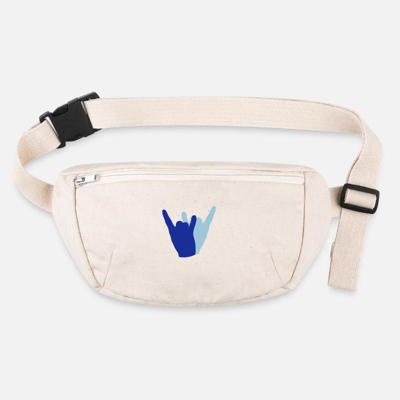 Deux Heavy Metal Hard Rock Cornes Doigt Geste de la Main Sac banane recyclé Stanley/Stella