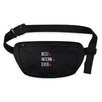 best intern - Stanley/Stella recycled Hip Bag  - black - Front