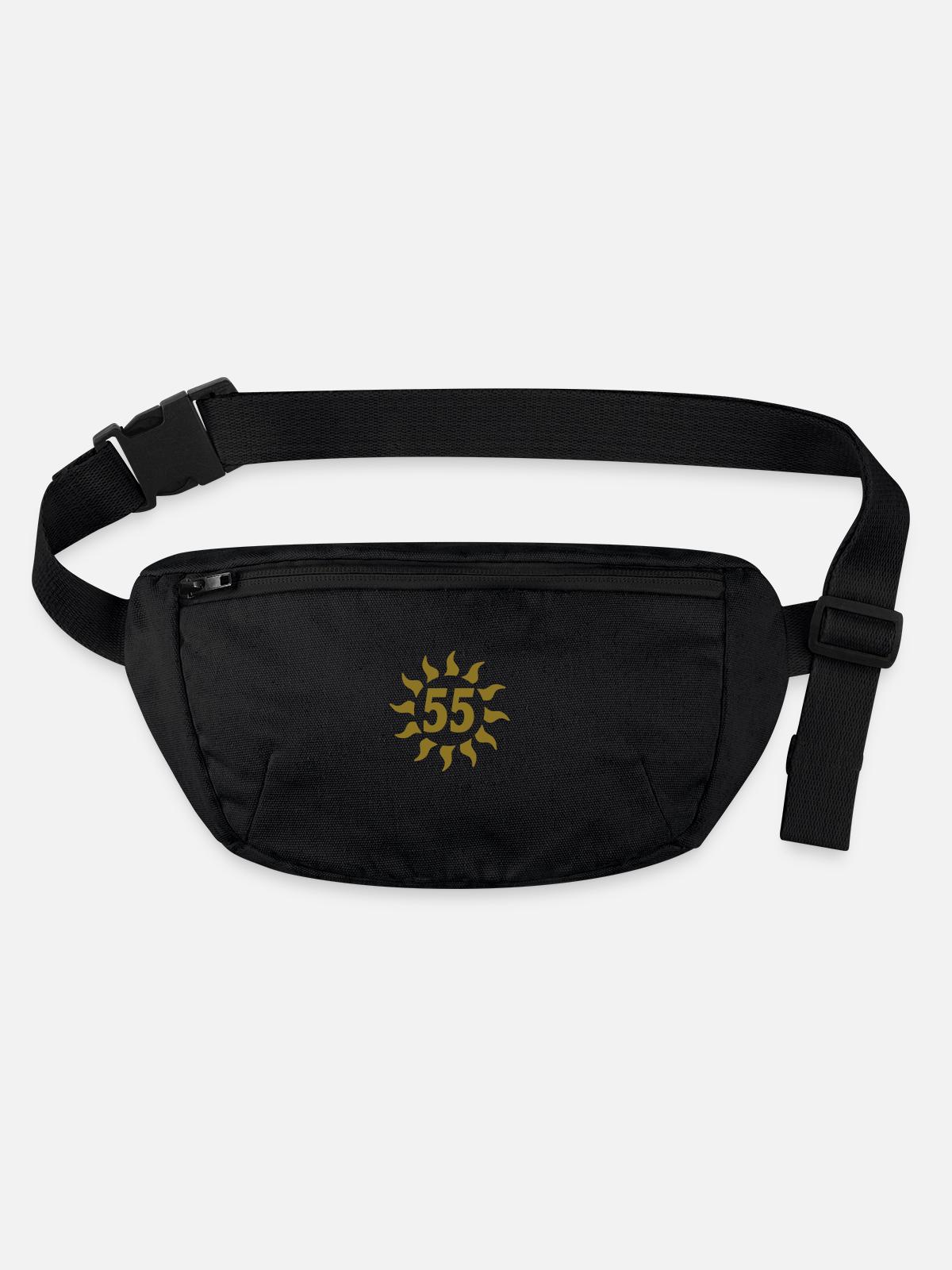 55_sun_ - Sac banane recyclé Stanley/Stella - noir - Devant
