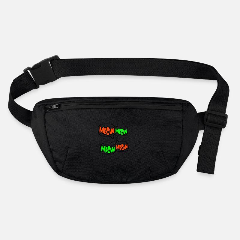 Miaou Chat Miaou Lettres Bulle Texte Citation Sac banane recyclé Stanley/Stella