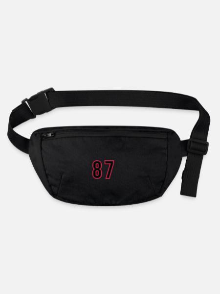 87 Number Years Leotard - Stanley/Stella recycled Hip Bag  - black - Front
