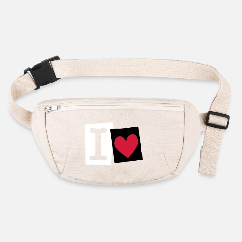 I Love (cutter font) Sac banane recyclé Stanley/Stella
