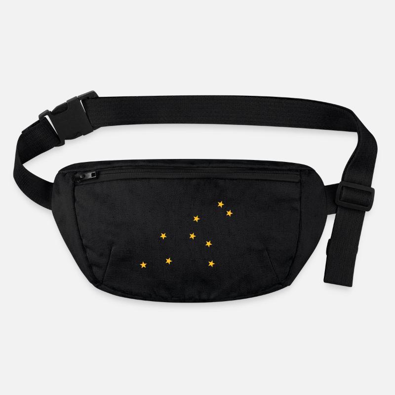 zodiac lion - Sac banane recyclé Stanley/Stella - noir