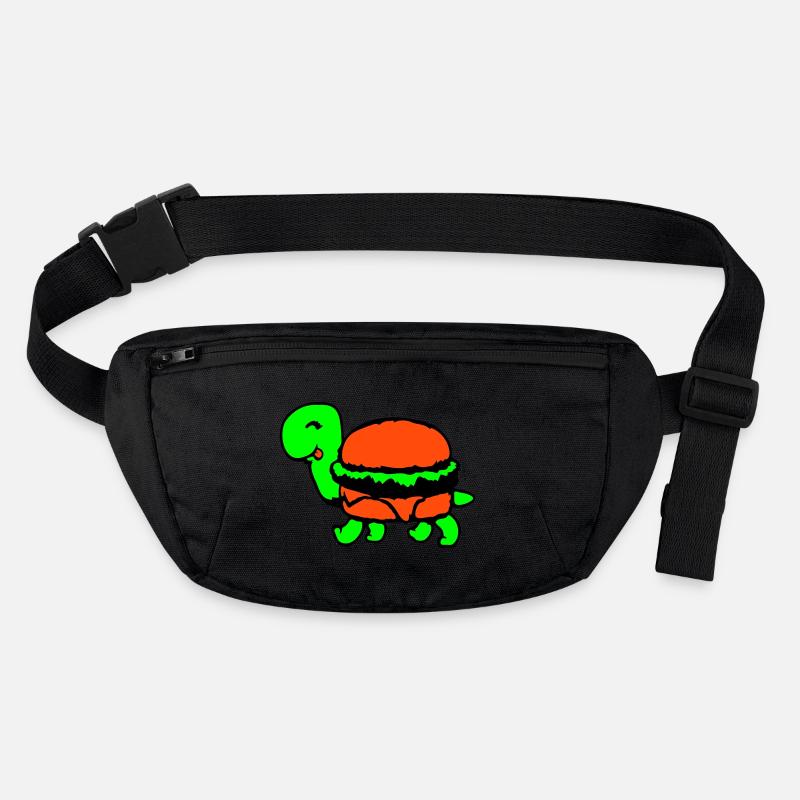 Turtle Hamburger Cheeseburger Fast Food Fun Stanley/Stella recycled Hip Bag 