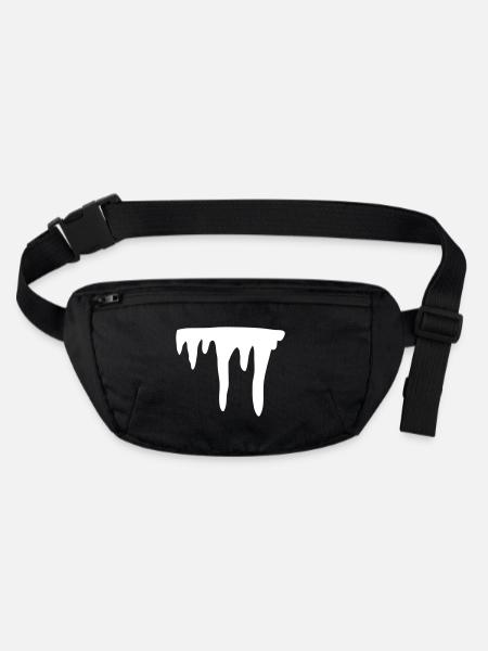 Icicle - line - Stanley/Stella recycled Hip Bag  - black - Front