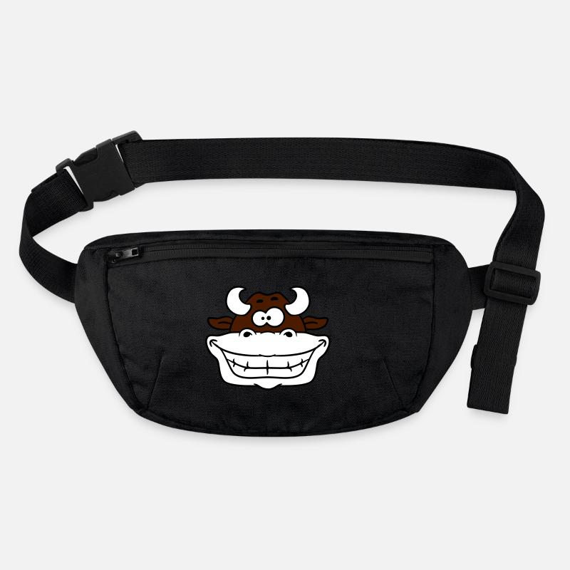 Crazy grinning cow Stanley/Stella recycled Hip Bag 