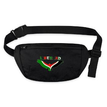 Aigle de Palestine. - Sac banane recyclé Stanley/Stella - noir - Devant