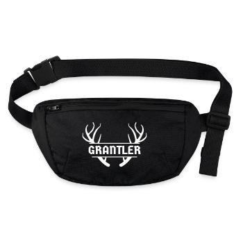 Grantler Hirsch Bayern bavarian Bavarian grantln - Stanley/Stella recycled Hip Bag  - black - Front