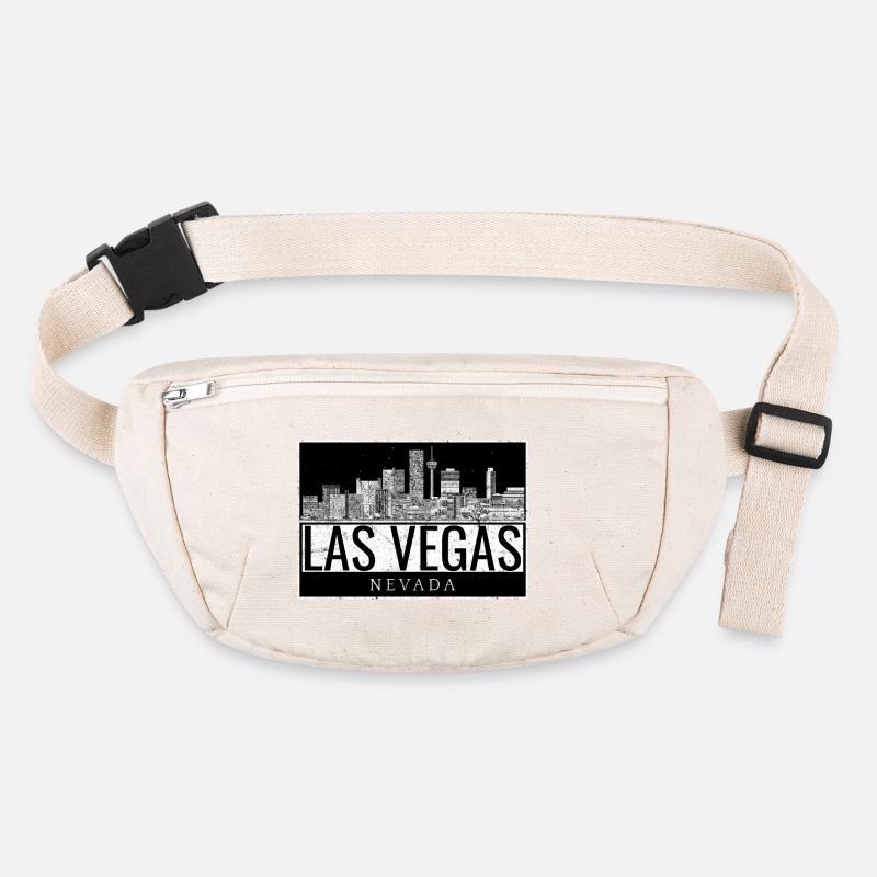 Las Vegas Skyline Noir Blanc Sac banane recyclé Stanley/Stella
