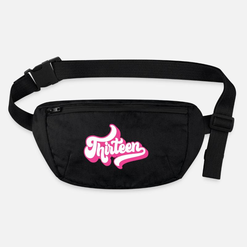 13th Birthday Gift, Hello Thirteen, 13 Years Old Stanley/Stella recycled Hip Bag 