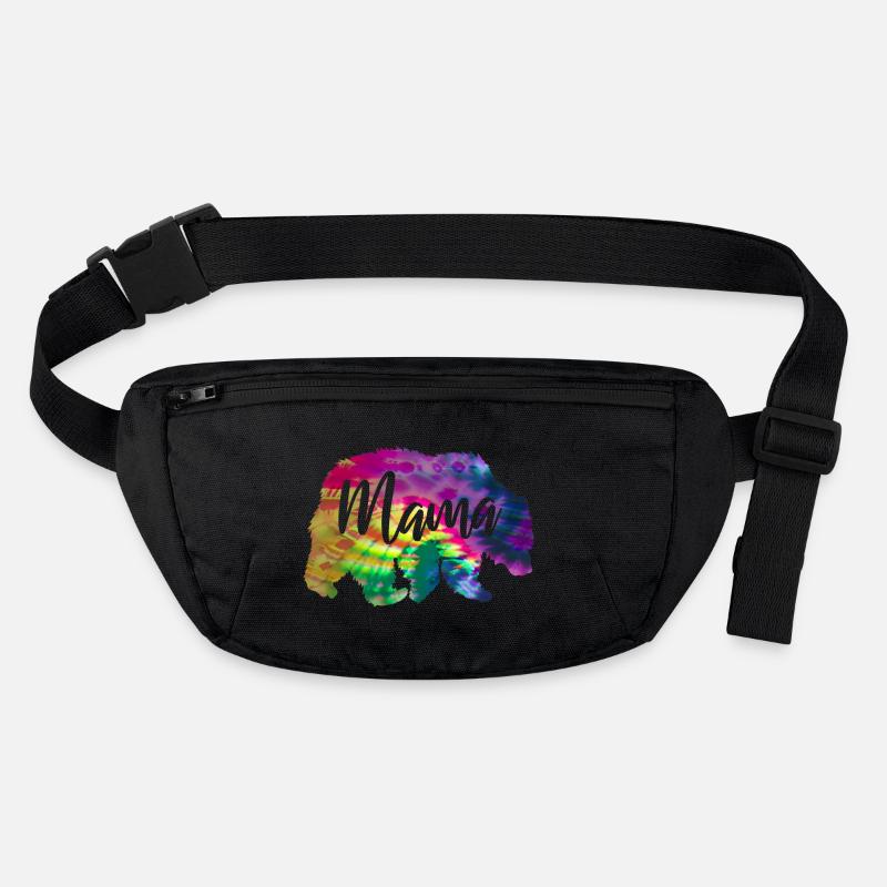 Mama Bear Tie Dye Batik Bear Stanley/Stella recycled Hip Bag 