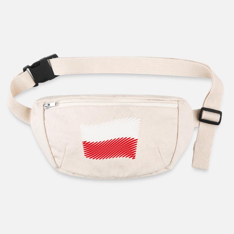 Poland Flag Scribble (White - Red) Stanley/Stella recycled Hip Bag 