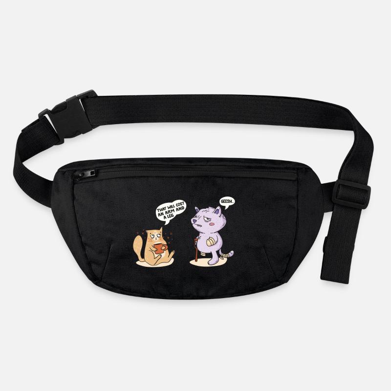 Das kostet einen Arm und ein Bein Lustige Katzengespräche Stanley/Stella recycelte Gürteltasche