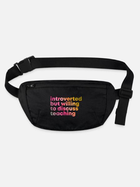 Teaching Teaching Teaching - Stanley/Stella recycled Hip Bag  - black - Front