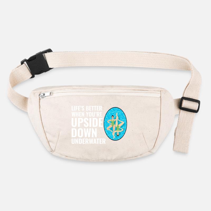 Life’s Better Upside Down Underwater Swimming Stanley/Stella recycled Hip Bag 