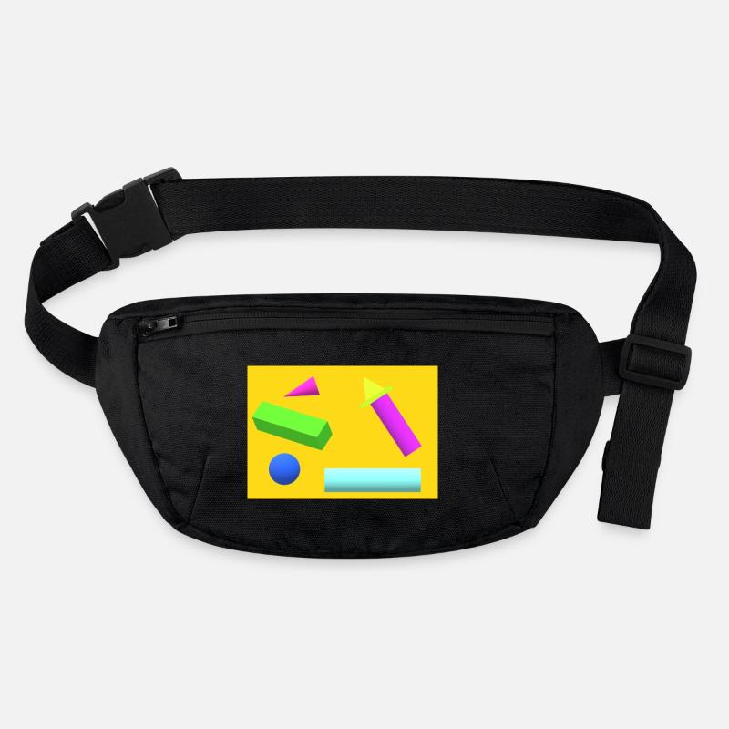 Lebendiger geometrischer abstrakter Druck Stanley/Stella recycelte Gürteltasche