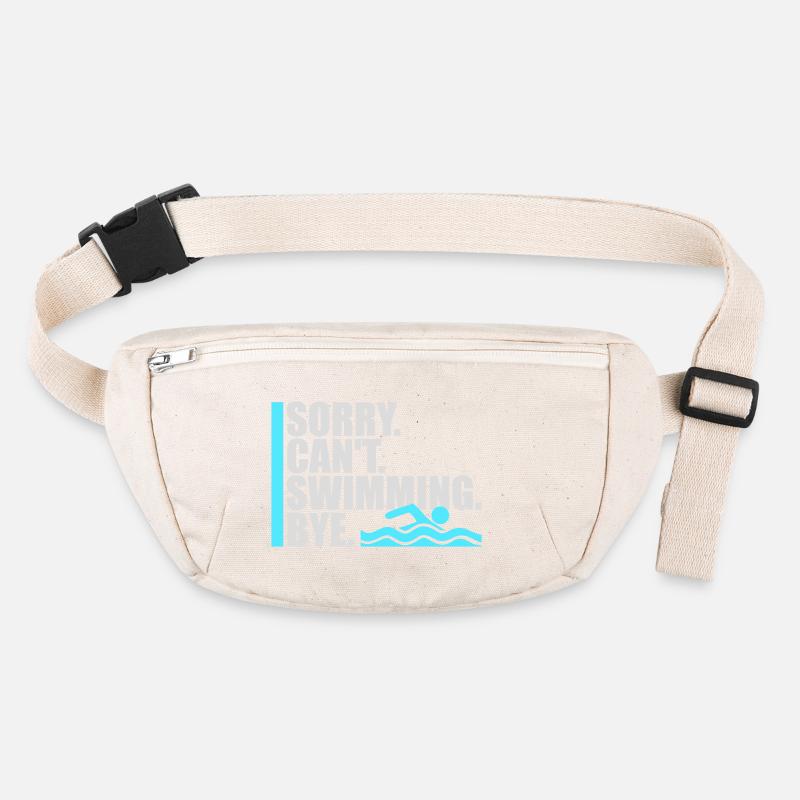 Sorry Can't Swimming Bye Swimmer Excuse Humor Stanley/Stella recycled Hip Bag 