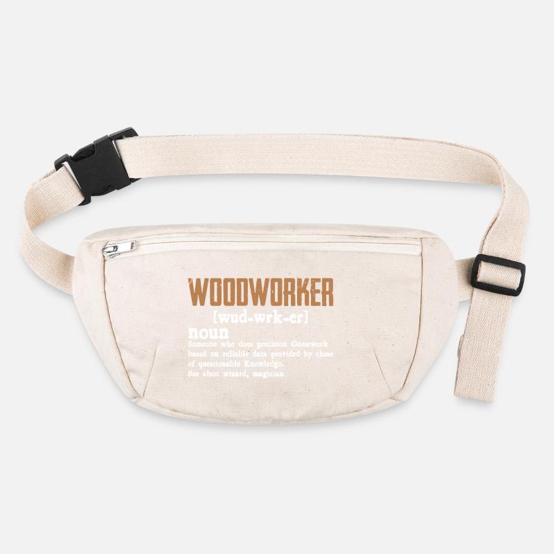Rustic Woodworker Typo Design Stanley/Stella recycled Hip Bag 