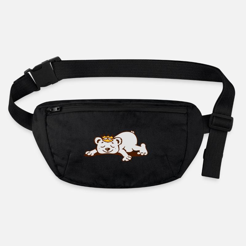 Bär mit Krone schläft Stanley/Stella recycelte Gürteltasche