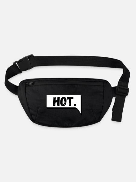 Comic Sprechblase Hot - Stanley/Stella recycelte Gürteltasche - Schwarz - Vorne