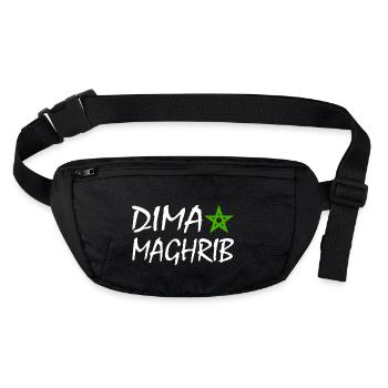 Dima maghrib - maroc - Sac banane recyclé Stanley/Stella - noir - Devant
