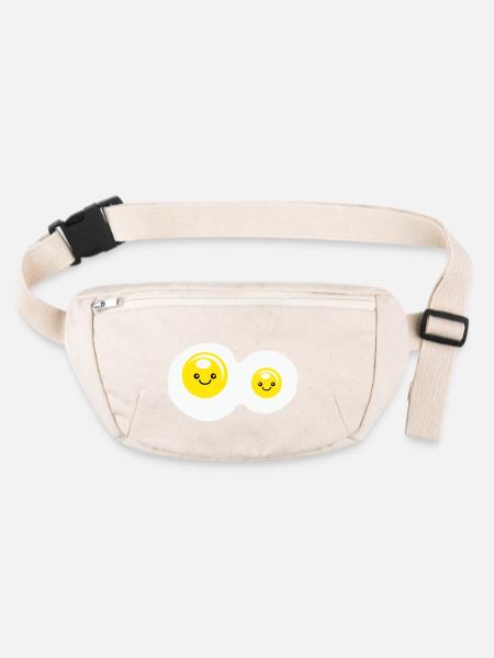 Fried eggs - Stanley/Stella recycled Hip Bag  - natural - Front