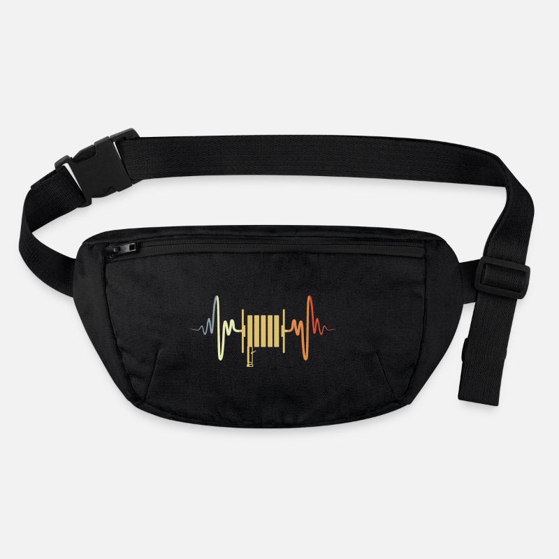 Retro Fire Hose Heartbeat Stanley/Stella recycled Hip Bag 