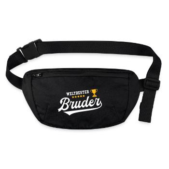 Weltbester Bruder Beste Brüder Best Brother - Stanley/Stella recycelte Gürteltasche - Schwarz - Vorne