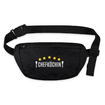 Chefköchin Beste Köchin Sterneköchin Mama Oma Küch - Stanley/Stella recycelte Gürteltasche - Schwarz - Vorne