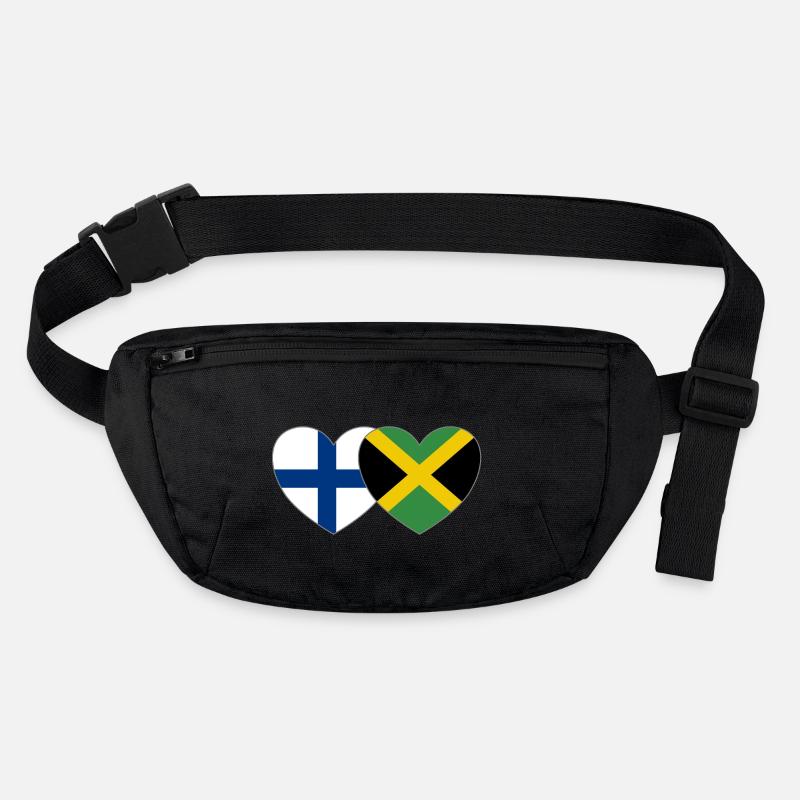 Finlande Jamaïque Flag Heart Sac banane recyclé Stanley/Stella