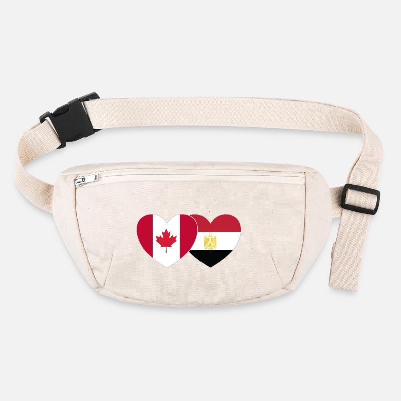Canada Égypte Flag Heart Sac banane recyclé Stanley/Stella