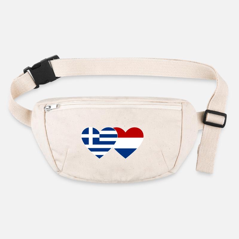 Greece Holland Flag Heart Stanley/Stella recycled Hip Bag 
