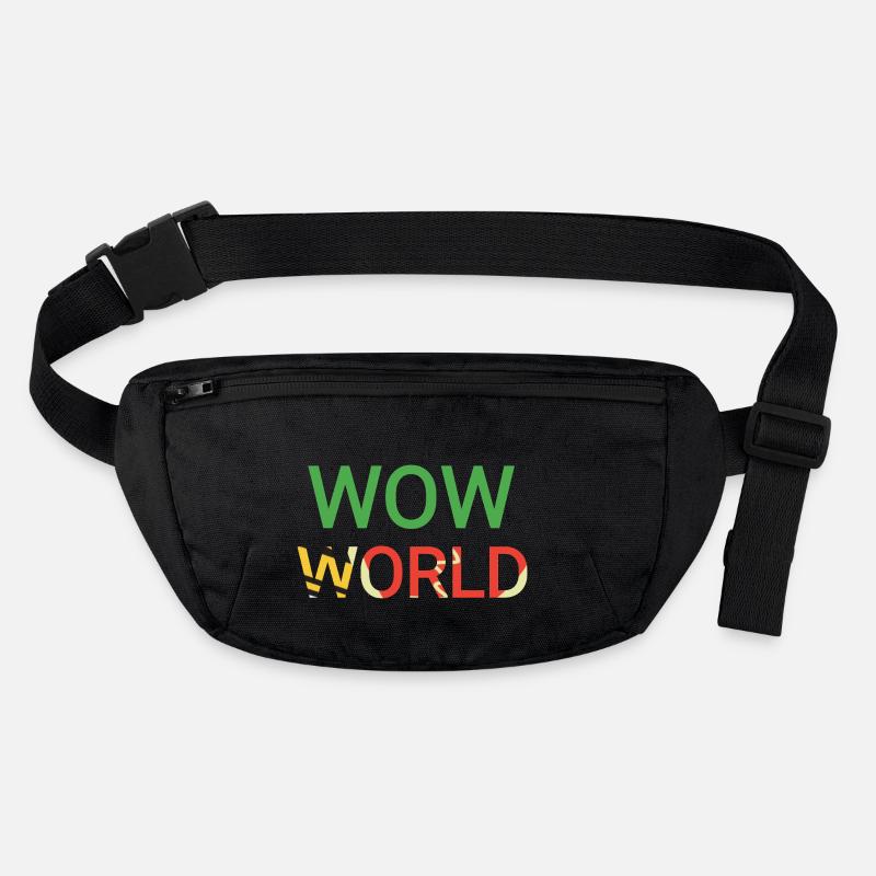 wow Welt bunter text Stanley/Stella recycelte Gürteltasche