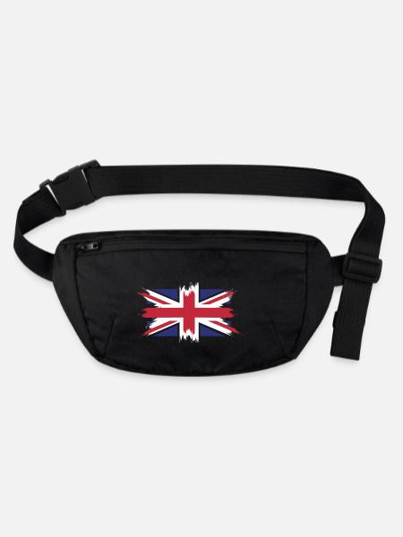 british - Stanley/Stella recycled Hip Bag  - black - Front