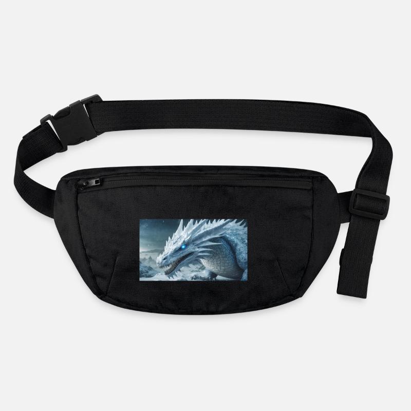 A realistic majestical white ice dragon Stanley/Stella recycled Hip Bag 