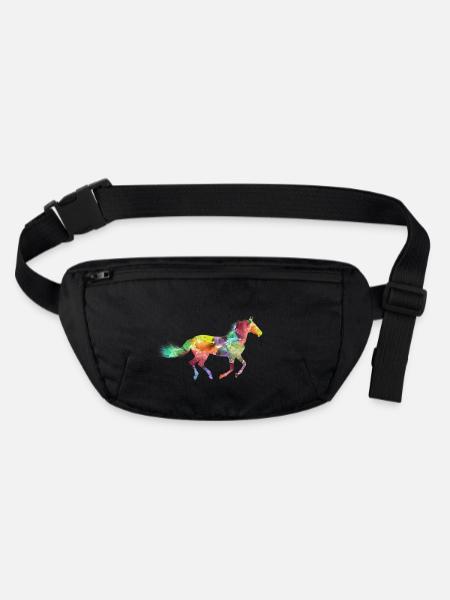 Arc-en-ciel - Sac banane recyclé Stanley/Stella - noir - Devant