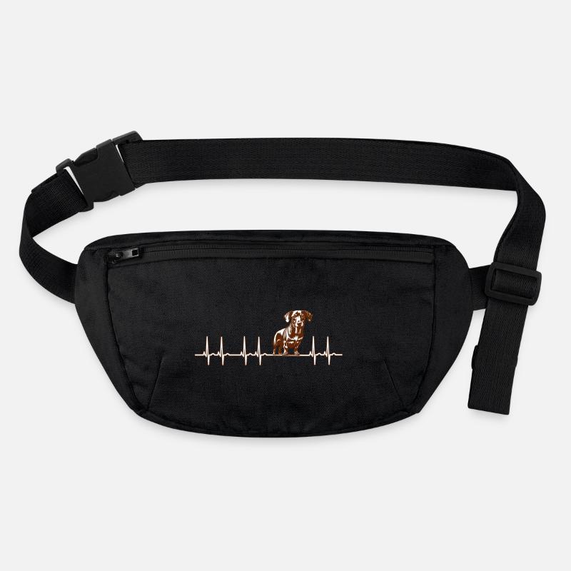Dackel Liebe EKG Herzschlag Stanley/Stella recycelte Gürteltasche
