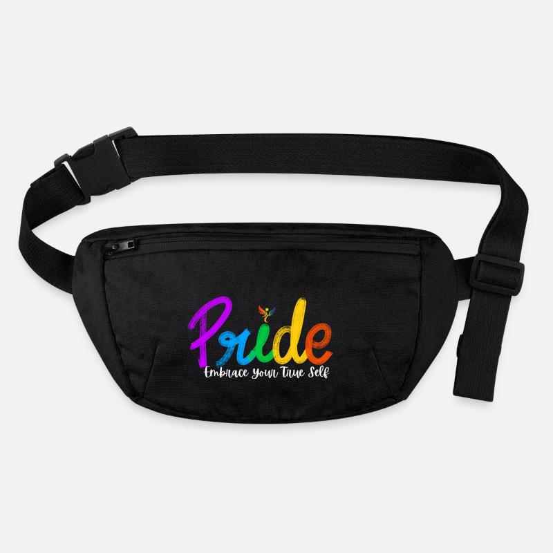 Pride - dark - Stanley/Stella recycled Hip Bag  - black